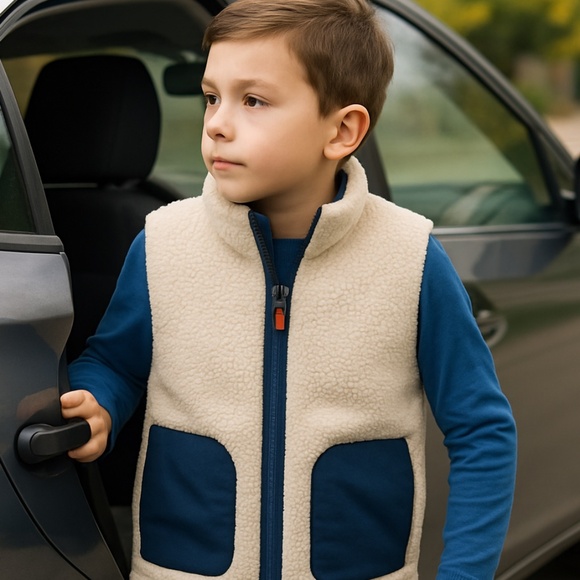 Wonder Nation Boys’ Sherpa Fleece Vest – Size 10/12 - Picture 1 of 7
